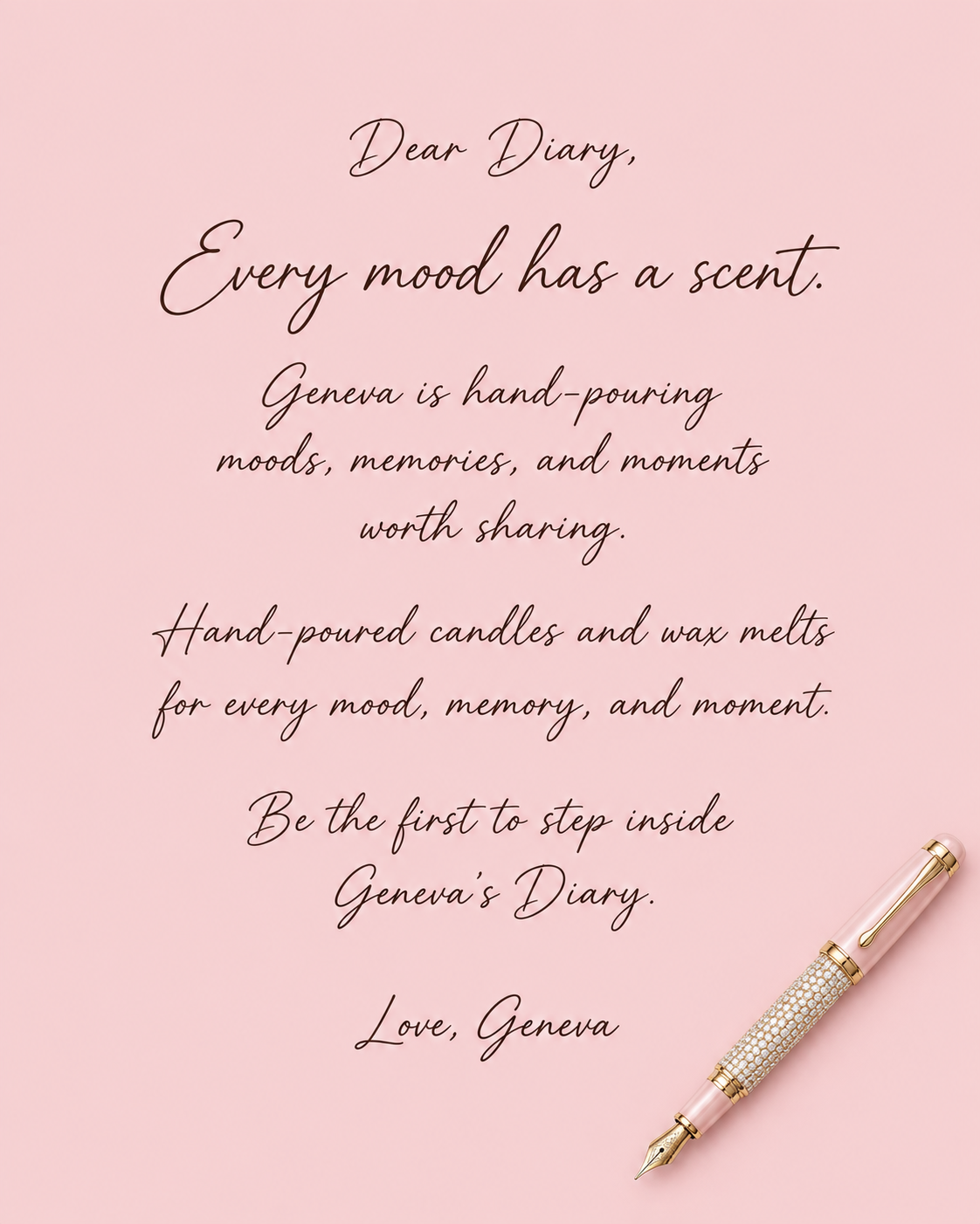 A note from Geneva's Diary